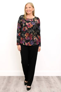 Gemi Long Sleeve Top, Pink Petals, Bamboo