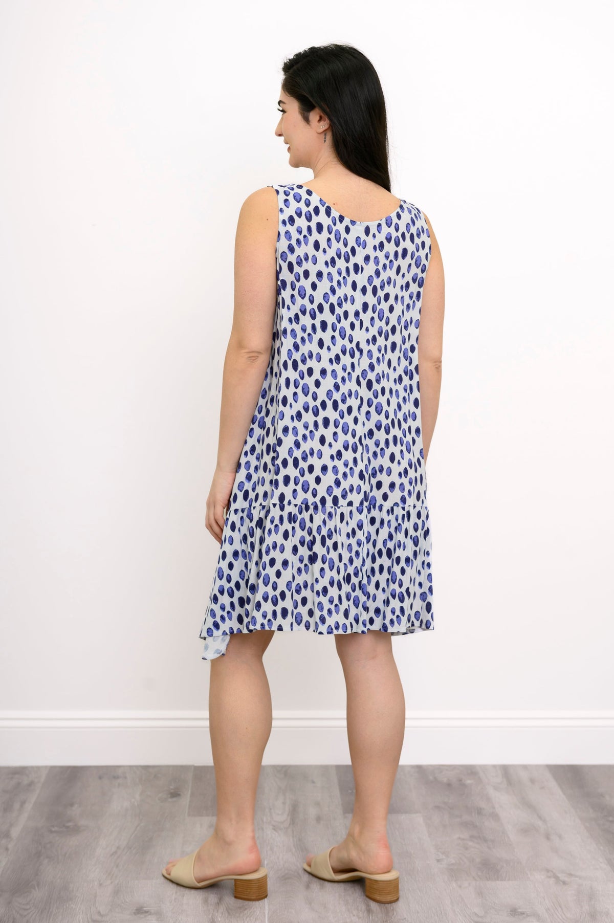 Gia Dress, Indigo Rain, Linen Bamboo