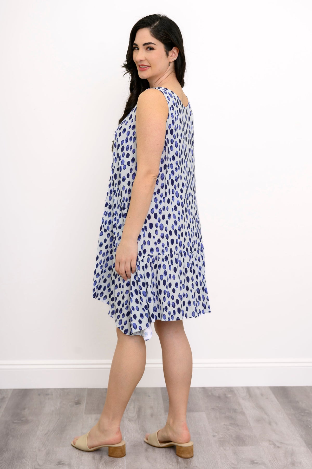 Gia Dress, Indigo Rain, Linen Bamboo