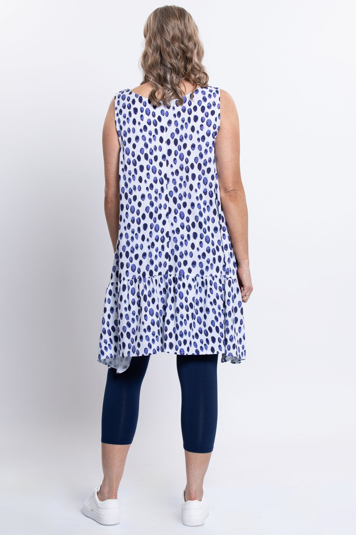 Gia Dress, Indigo Rain, Linen Bamboo