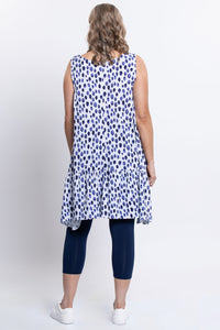 Gia Dress, Indigo Rain, Linen Bamboo