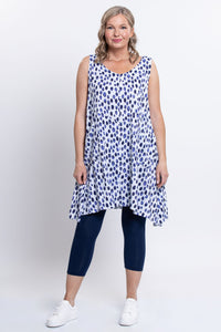 Gia Dress, Indigo Rain, Linen Bamboo