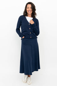 Gillian Skirt, Indigo, Bamboo