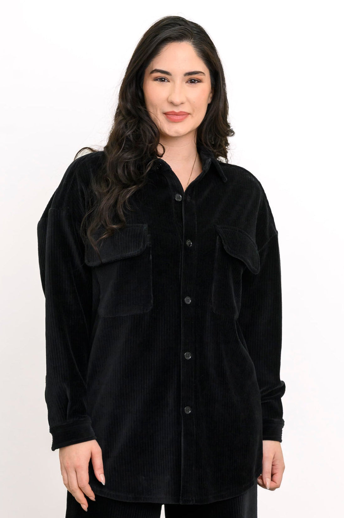Ginna Jacket, Black, Cotton Curduroy