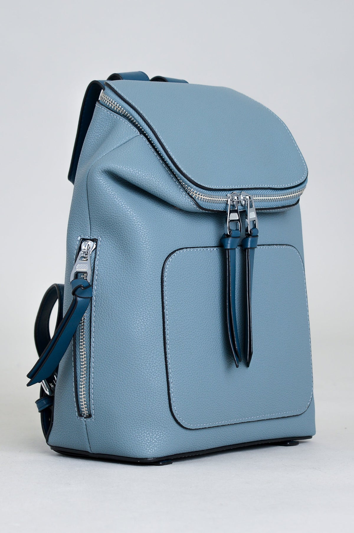 Ginny Backpack, Denim, Leather