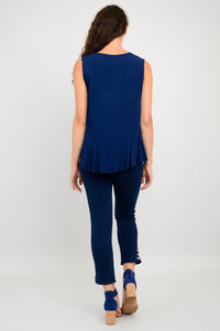 Ginny Tank, Indigo Solid, Linen Bamboo