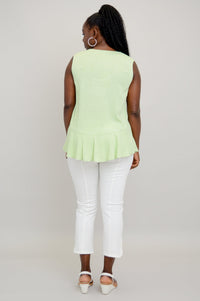 Ginny Tank, Sage, Linen Bamboo - Final Sale