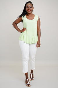 Ginny Tank, Sage, Linen Bamboo - Final Sale