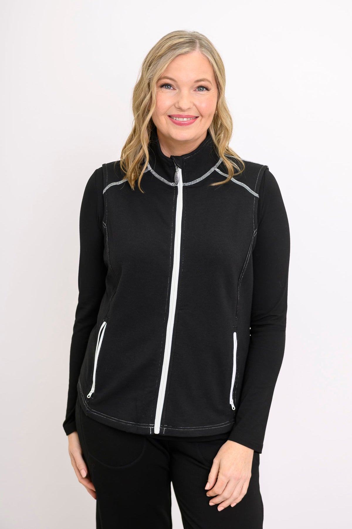 Hartford Vest, Black, Bamboo Fleece