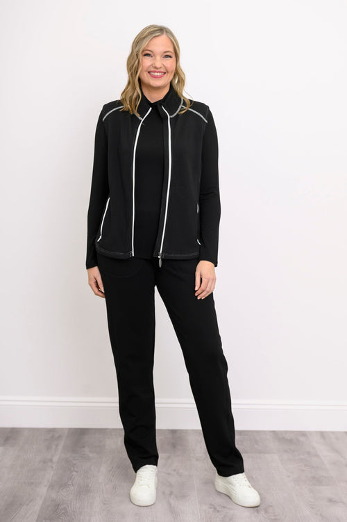 Hartford Vest, Black, Bamboo Fleece