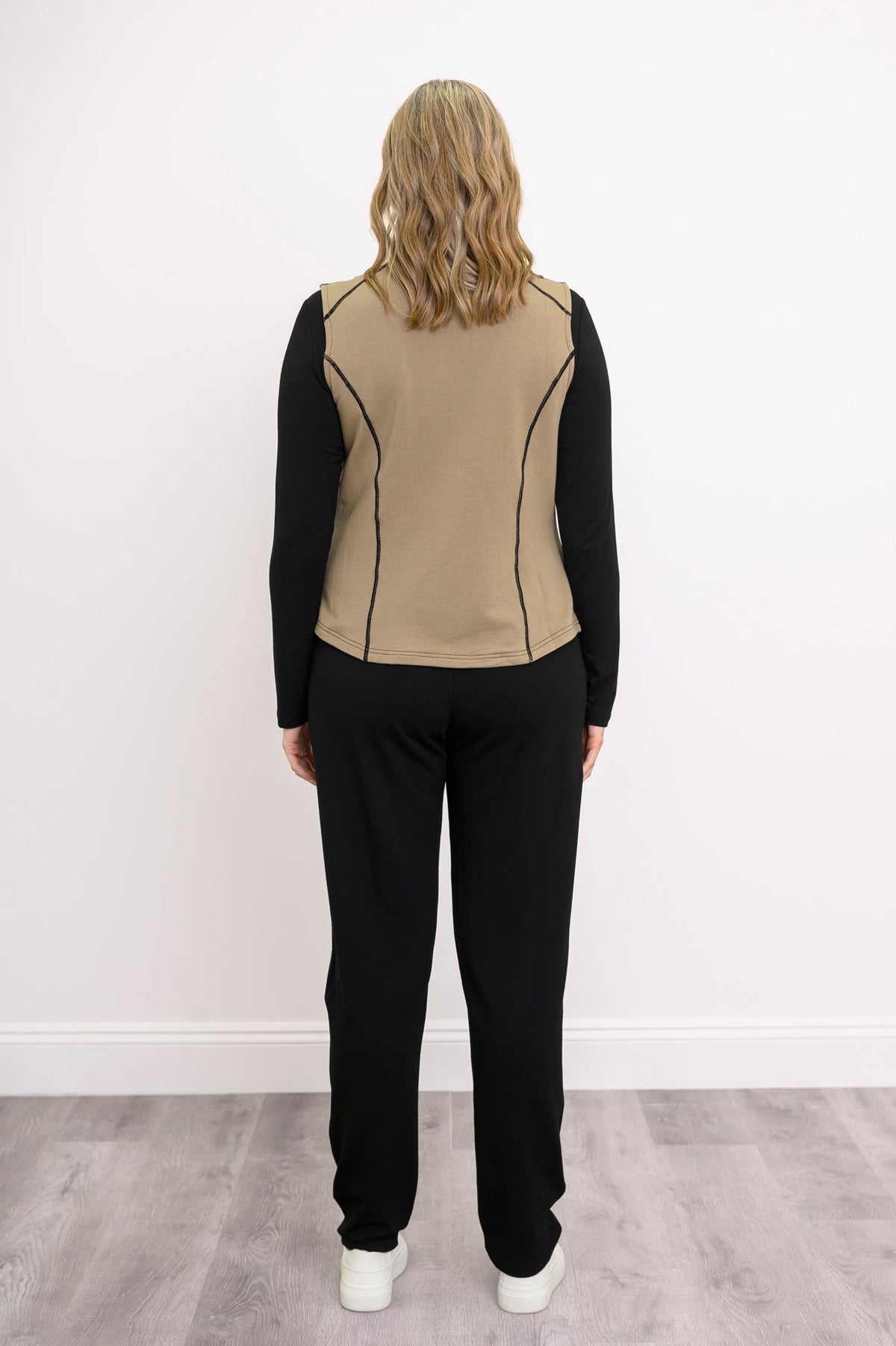 Hartford Vest, Yarn Dye Khaki, Bamboo Fleece