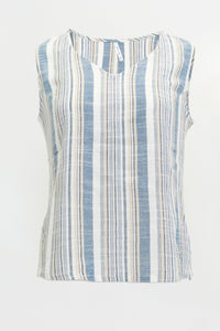 Havana Tank, Sand Stripe, Linen Bamboo