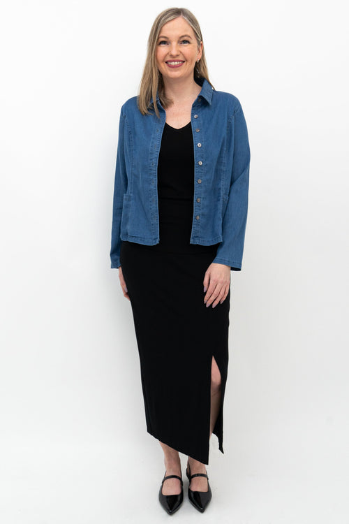 Holly Blouse, Lightweight Tencel Denim