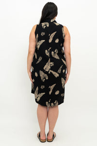 Hula Dress, Shadow Leaf, Linen Bamboo