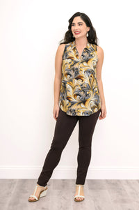 Hula Tank, Coffee Marble, Rayon