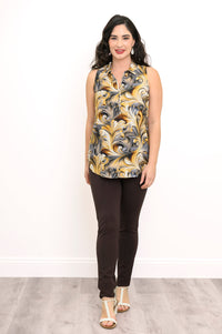 Hula Tank, Coffee Marble, Rayon