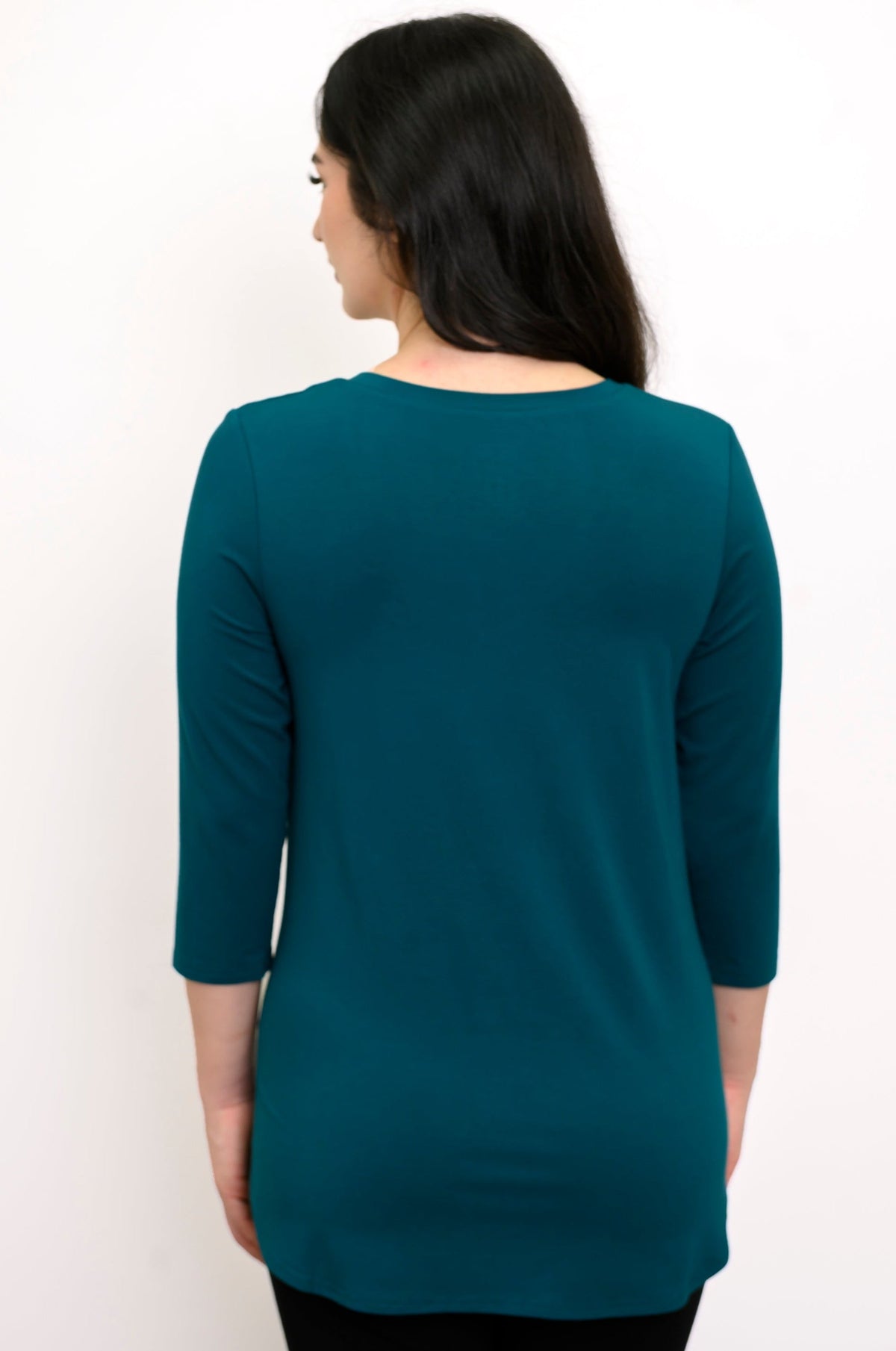 Jackie 3/4 Top, Teal, Bamboo