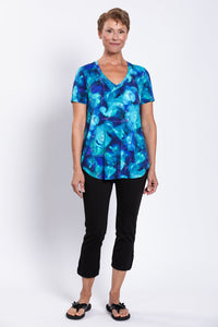 Jackie S/S Top, Ocean Reef, Bamboo