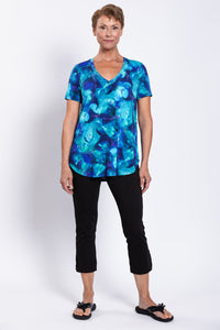 Jackie S/S Top, Ocean Reef, Bamboo