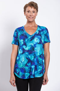 Jackie S/S Top, Ocean Reef, Bamboo