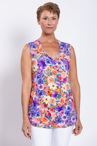 Jackie Tank, Violet Fiesta, Bamboo