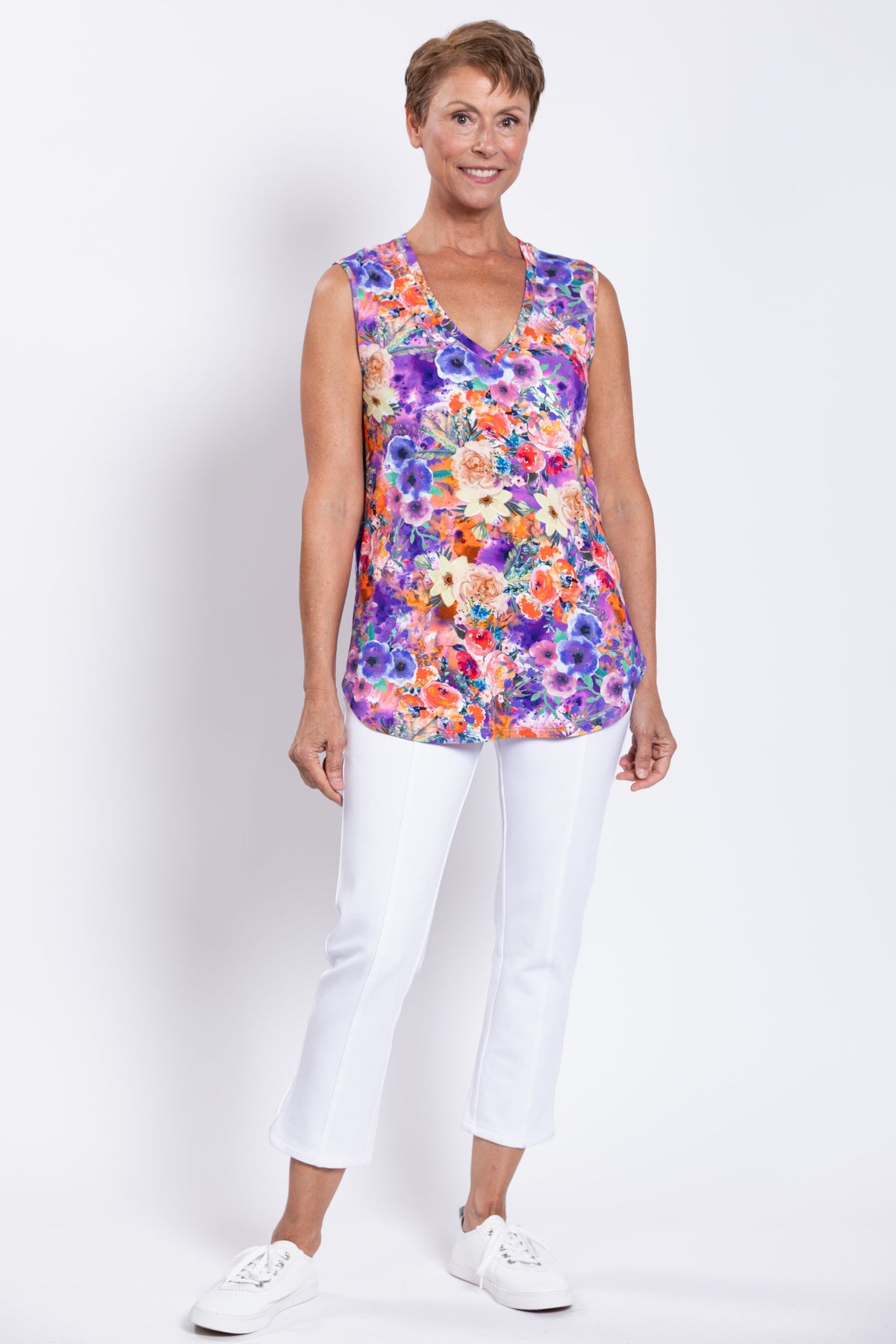 Jackie Tank, Violet Fiesta, Bamboo