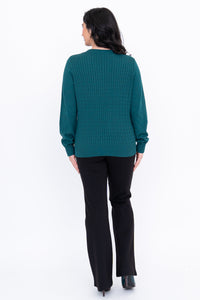 Jala Sweater, Teal, Cotton