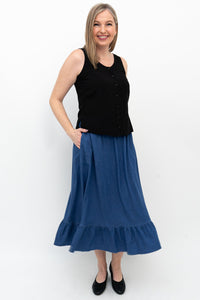 Janet Skirt, Lightweight Tencel Denim