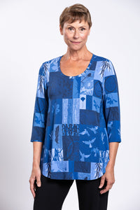 Jazz 3/4 Top, Blue Forest, Bamboo