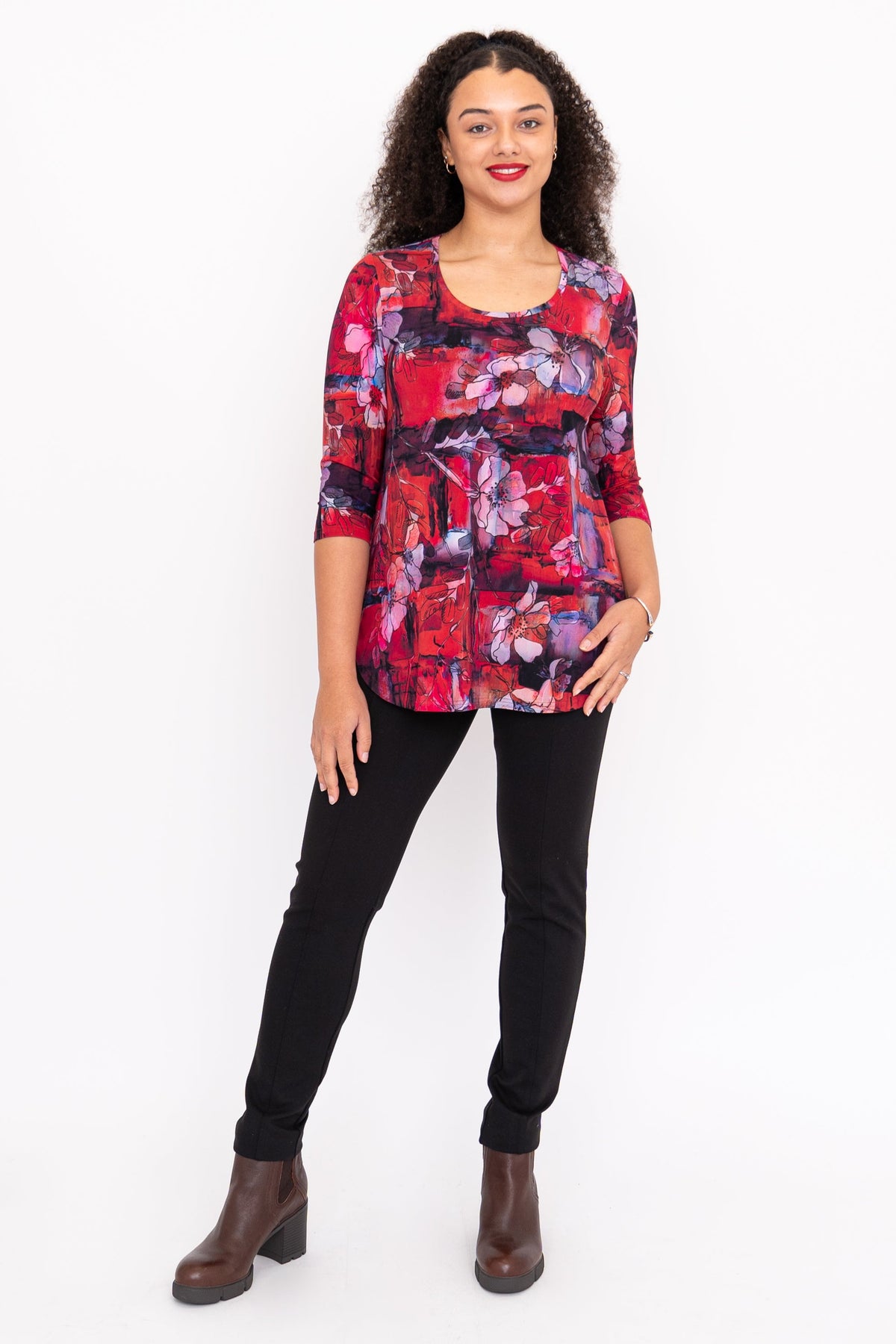 Jazz 3/4 Top, Lipstick Thoughts, Bamboo