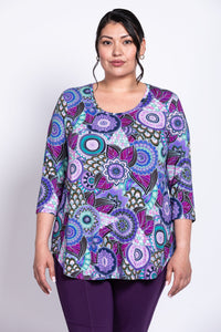 Jazz 3/4 Top, Royale Peacock, Bamboo