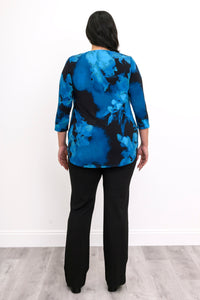 Jazz 3/4 Top, Blue Space, Bamboo