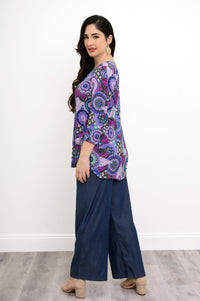 Jazz 3/4 Top, Royale Peacock, Bamboo