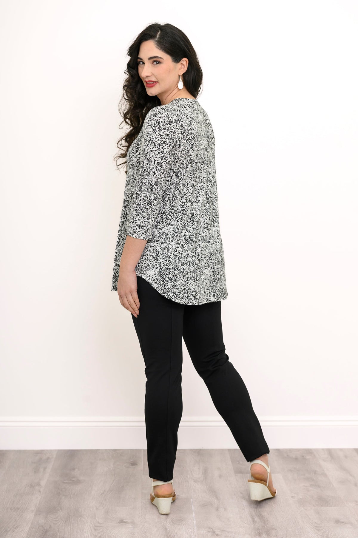 Jazz 3/4 Top, BW Rosette, Bamboo