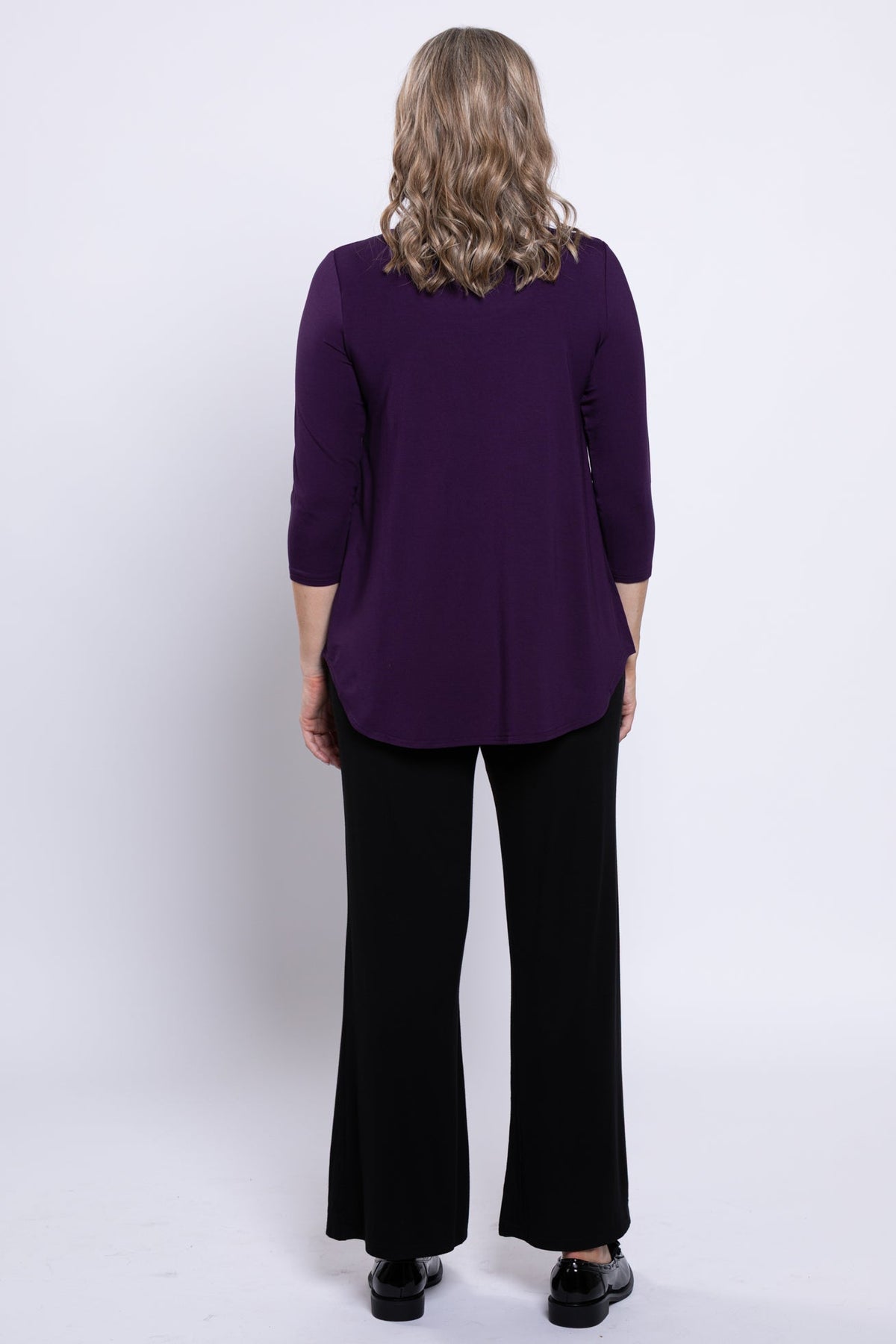 Jazz 3/4 Slv Top, Royale, Bamboo