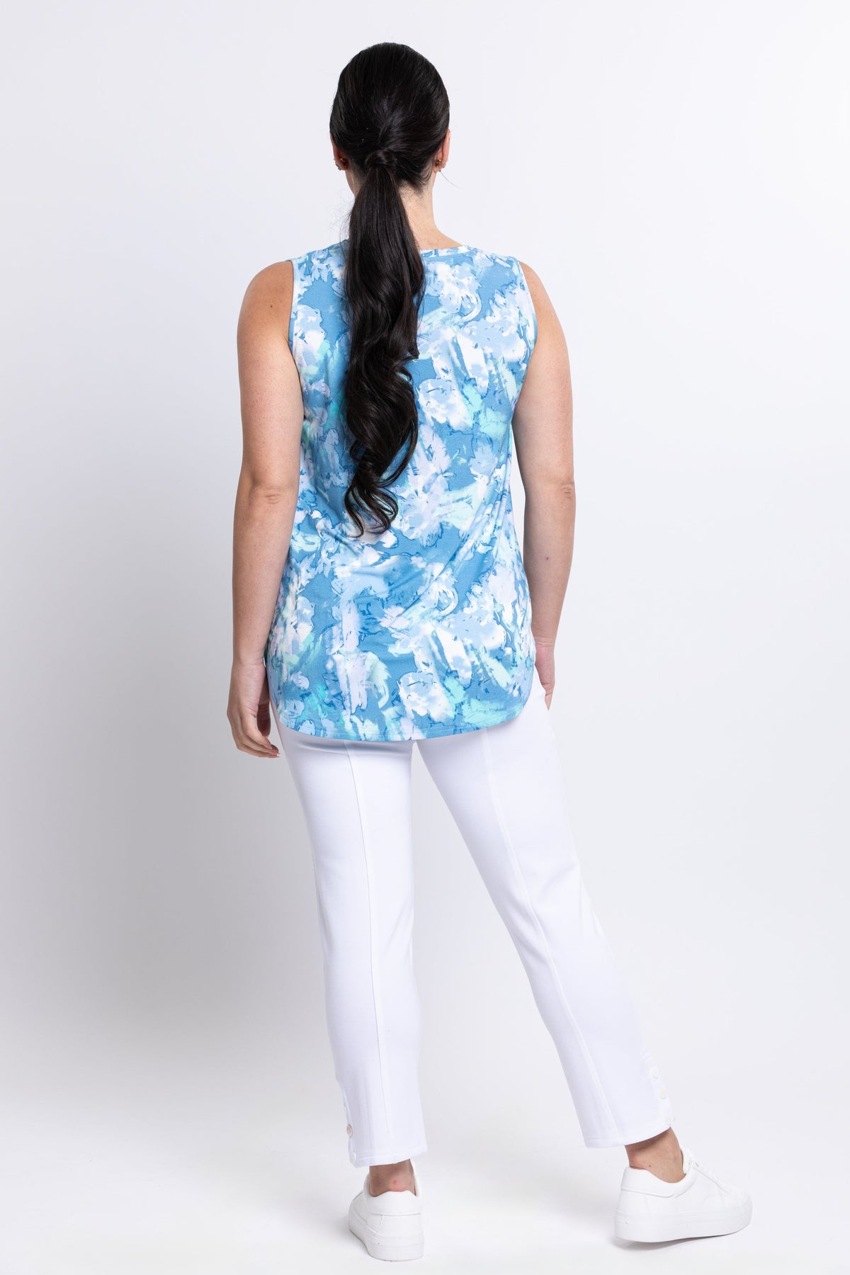 Jazz Tank, Denim Clouds, Bamboo