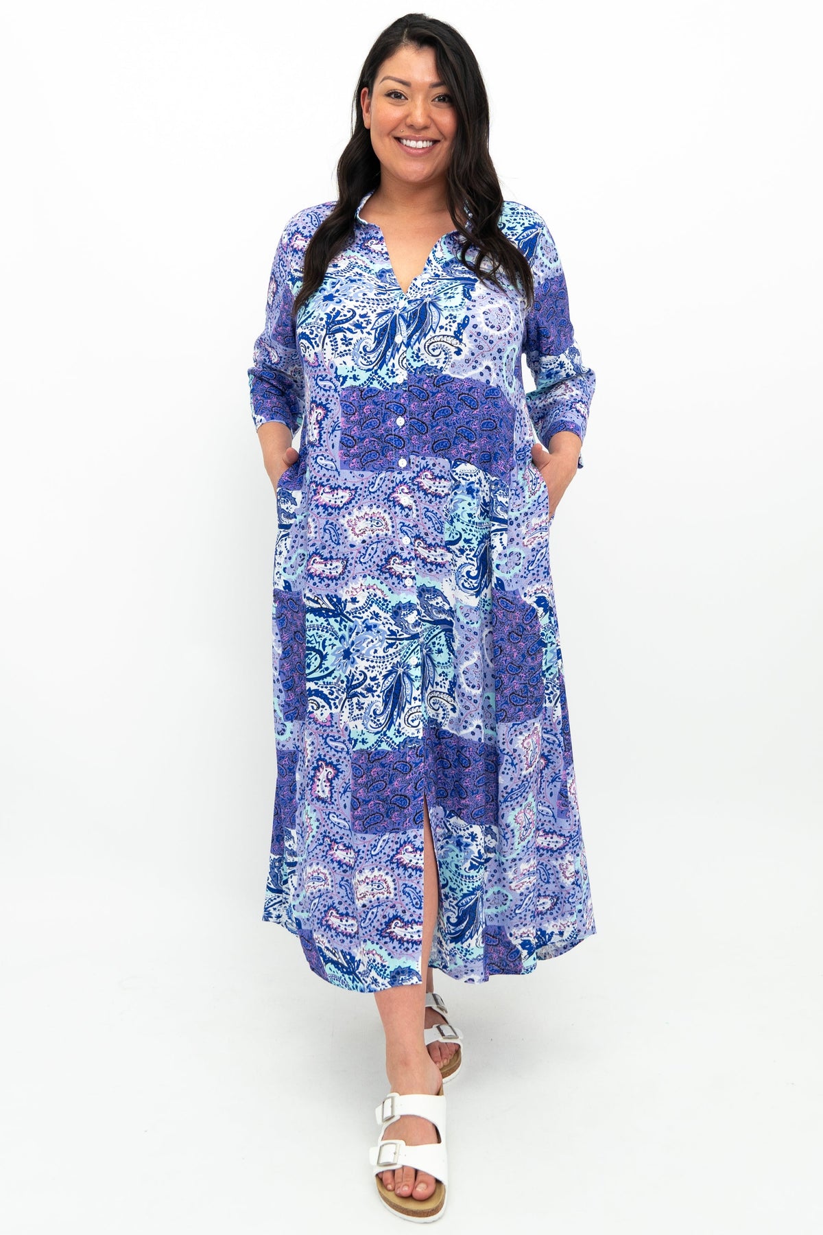 Jennifer Dress, Amiable, Linen Bamboo