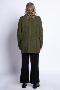 Jenny Cardigan, Khaki, Cotton