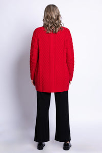 Jenny Cardigan, Red, Cotton