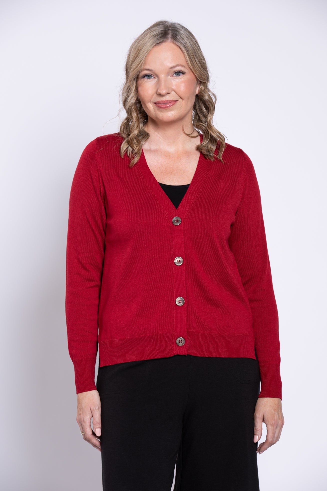 Jessica Sweater, Lipstick, Bamboo Cotton – LTD USA WEBSITE BLUE SKY