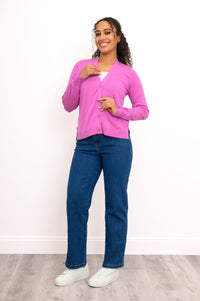 Jessica Sweater, Raspberry, Bamboo Cotton