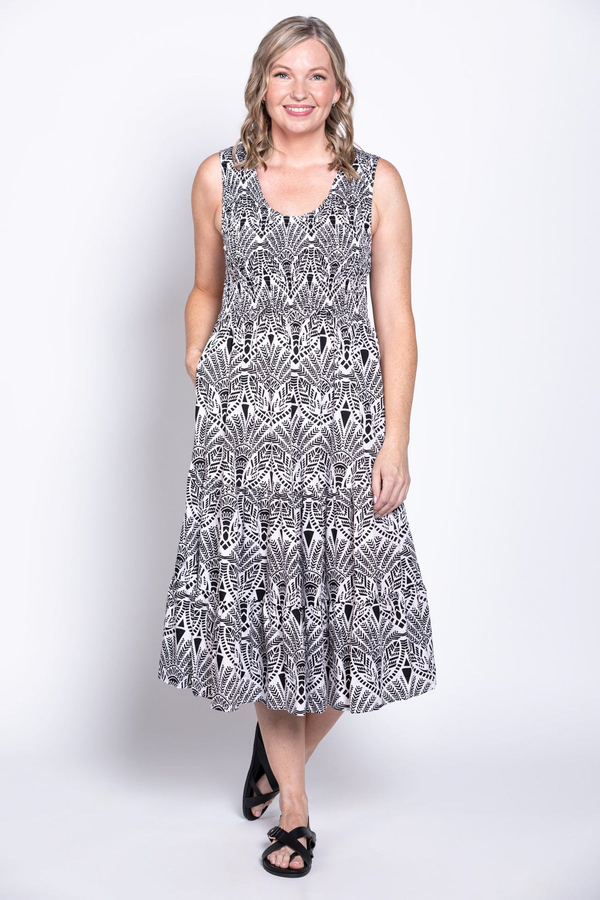 Jessie Dress, Black Contrast