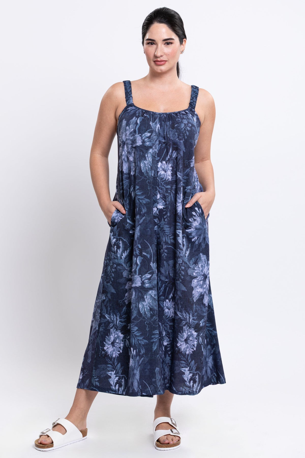 Joanna Jumpsuit, Indigo Mood, Linen Bamboo