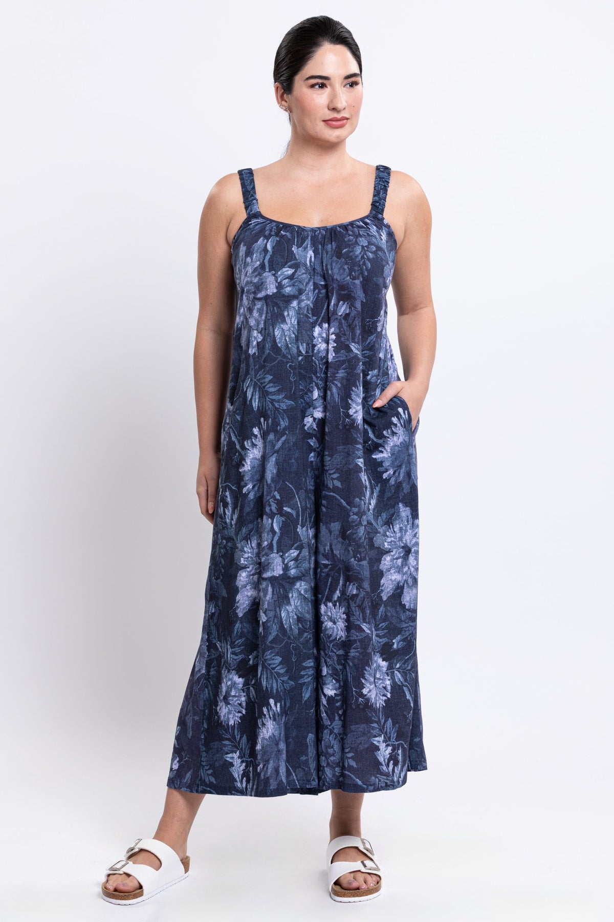 Joanna Jumpsuit, Indigo Mood, Linen Bamboo