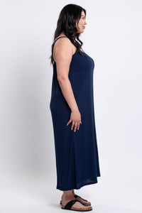 Joanna Jumpsuit, Indigo, Linen Bamboo