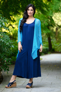 Joanna Jumpsuit, Indigo, Linen Bamboo