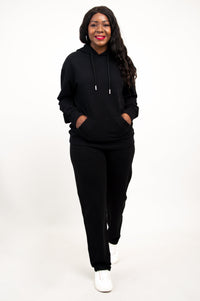 JoeJoe Hoodie, Black, Cotton