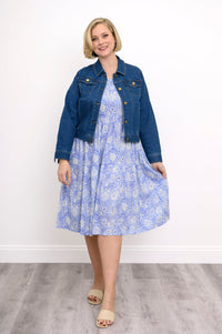 Juni Dress, Peri Teatime, Linen Bamboo