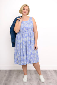 Juni Dress, Peri Teatime, Linen Bamboo