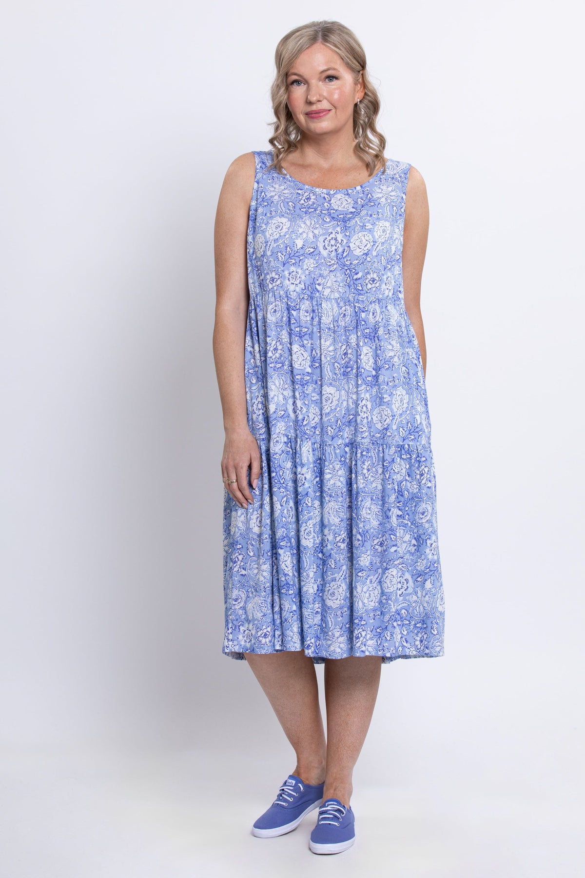 Juni Dress, Peri Teatime, Linen Bamboo